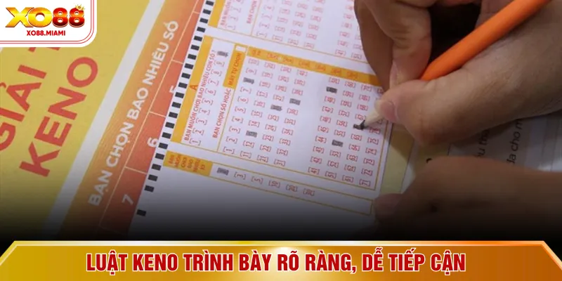 Luật keno trình bày rõ ràng, dễ tiếp cận